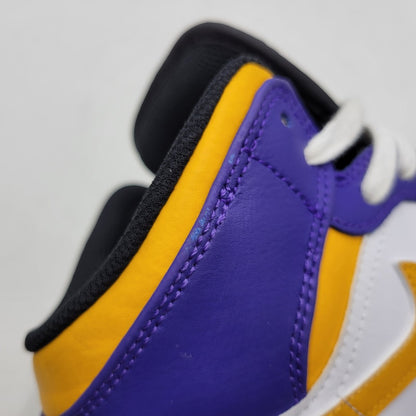 【中古品】【レディース】 NIKE ナイキ AIR JORDAN 1 MID (GS) DR8423-517 エア ジョーダン 1 MID GS スニーカー シューズ 靴 166-260708-as-12-izu サイズ：23.5cm カラー：DARK CONCORD/TAXI-WHITE-BLACK 万代Net店