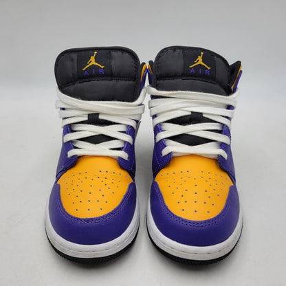 【中古品】【レディース】 NIKE ナイキ AIR JORDAN 1 MID (GS) DR8423-517 エア ジョーダン 1 MID GS スニーカー シューズ 靴 166-260708-as-12-izu サイズ：23.5cm カラー：DARK CONCORD/TAXI-WHITE-BLACK 万代Net店