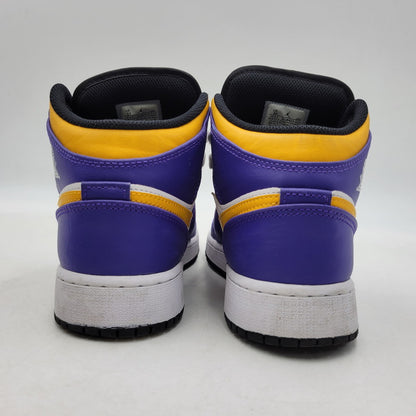 【中古品】【レディース】 NIKE ナイキ AIR JORDAN 1 MID (GS) DR8423-517 エア ジョーダン 1 MID GS スニーカー シューズ 靴 166-260708-as-12-izu サイズ：23.5cm カラー：DARK CONCORD/TAXI-WHITE-BLACK 万代Net店