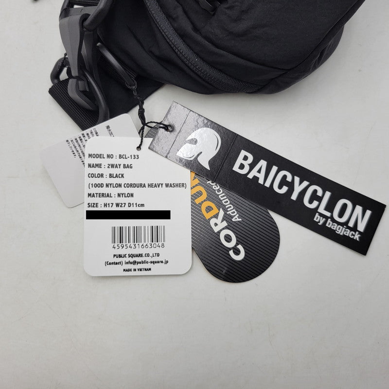 【中古美品】【メンズ/レディース】 BAICYCLON BY BAGJACK バイシクロン バイ バッグジャック 2WAY BAG BCL-133 バッグ カバン 鞄 188-260708-as-09-izu サイズ：H17×W27×D11cm カラー：ブラック 万代Net店