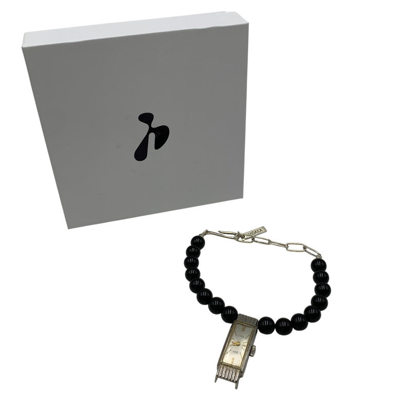 【中古品】【メンズ/レディース】 HIDAKA ヒダカ HDK-BR13 ORBIT WATCH BRACELET - ONYX オービット ウォッチ ブレスレット オニキス アクセサリー 192-260704-kh-02-izu サイズ：OS カラー：シルバー×ブラック 万代Net店