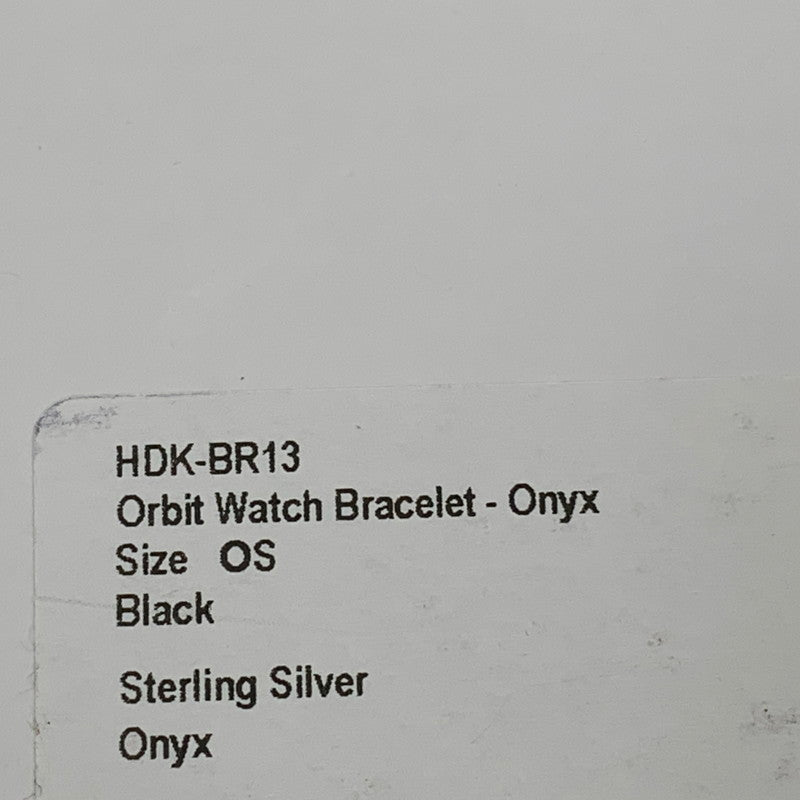 【中古品】【メンズ/レディース】 HIDAKA ヒダカ HDK-BR13 ORBIT WATCH BRACELET - ONYX オービット ウォッチ ブレスレット オニキス アクセサリー 192-260704-kh-02-izu サイズ：OS カラー：シルバー×ブラック 万代Net店