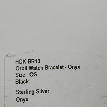 【中古品】【メンズ/レディース】 HIDAKA ヒダカ HDK-BR13 ORBIT WATCH BRACELET - ONYX オービット ウォッチ ブレスレット オニキス アクセサリー 192-260704-kh-02-izu サイズ：OS カラー：シルバー×ブラック 万代Net店