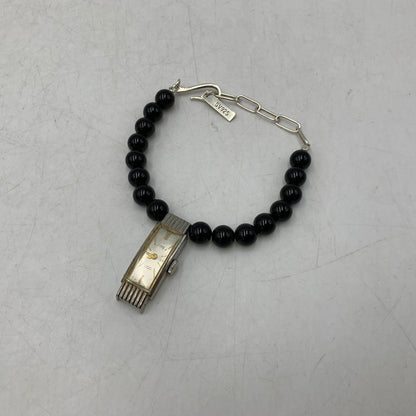 【中古品】【メンズ/レディース】 HIDAKA ヒダカ HDK-BR13 ORBIT WATCH BRACELET - ONYX オービット ウォッチ ブレスレット オニキス アクセサリー 192-260704-kh-02-izu サイズ：OS カラー：シルバー×ブラック 万代Net店