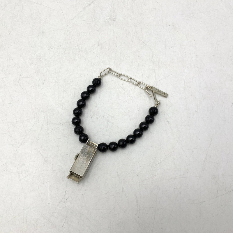 【中古品】【メンズ/レディース】 HIDAKA ヒダカ HDK-BR13 ORBIT WATCH BRACELET - ONYX オービット ウォッチ ブレスレット オニキス アクセサリー 192-260704-kh-02-izu サイズ：OS カラー：シルバー×ブラック 万代Net店