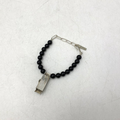 【中古品】【メンズ/レディース】 HIDAKA ヒダカ HDK-BR13 ORBIT WATCH BRACELET - ONYX オービット ウォッチ ブレスレット オニキス アクセサリー 192-260704-kh-02-izu サイズ：OS カラー：シルバー×ブラック 万代Net店
