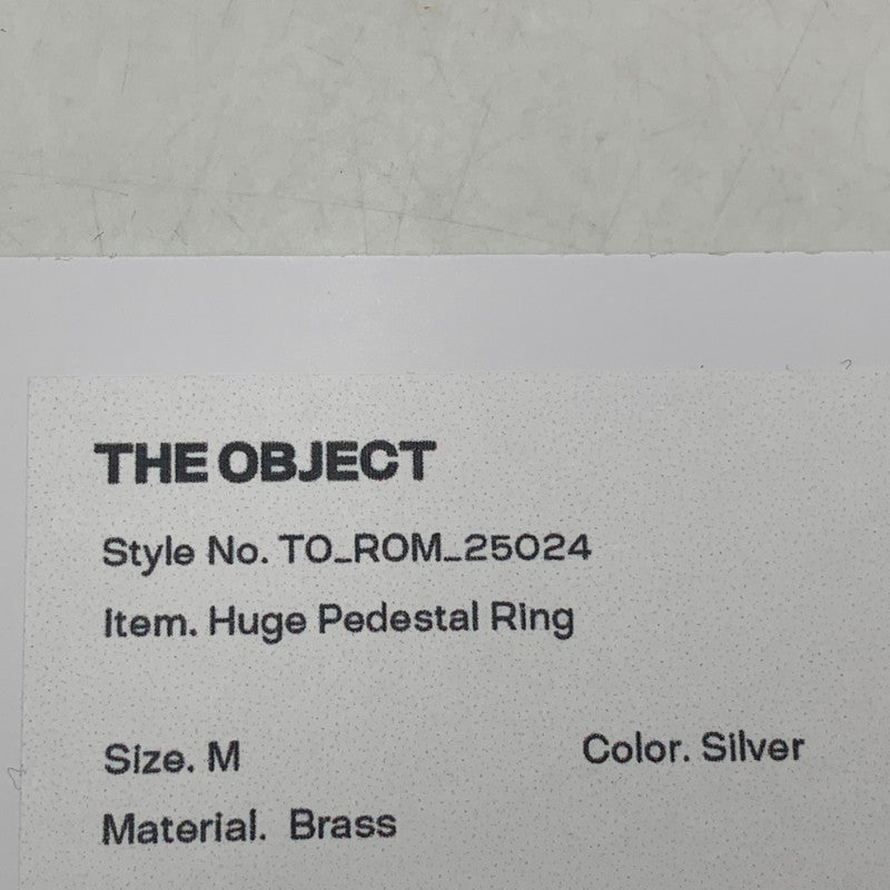 【中古品】【メンズ/レディース】 THE OBJECT ザ オブジェクト TO-ROM-25024 HUGE PEDESTAL RING ヒュージ ぺデスタル リング アクセサリー 192-260704-kh-06-izu サイズ：M カラー：シルバー 万代Net店