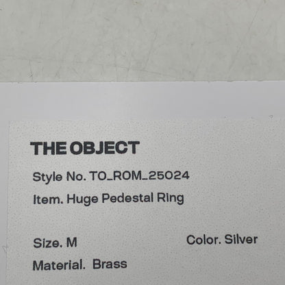 【中古品】【メンズ/レディース】 THE OBJECT ザ オブジェクト TO-ROM-25024 HUGE PEDESTAL RING ヒュージ ぺデスタル リング アクセサリー 192-260704-kh-06-izu サイズ：M カラー：シルバー 万代Net店