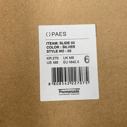 【中古美品】【メンズ】 PAES ペイズ SLIDE スライド 03 シューズ 靴 164-260703-ya-04-izu サイズ：KR27cm カラー：シルバー 万代Net店