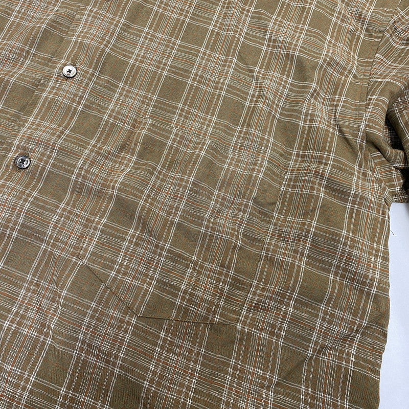【中古品】【メンズ】 ANCELLM アンセルム ANC-SH80 AGING RAYON CHECK SHIRT エイジング レーヨン チェック シャツ トップス 140-260703-kh-09-izu サイズ：1 カラー：オリーブ系 万代Net店