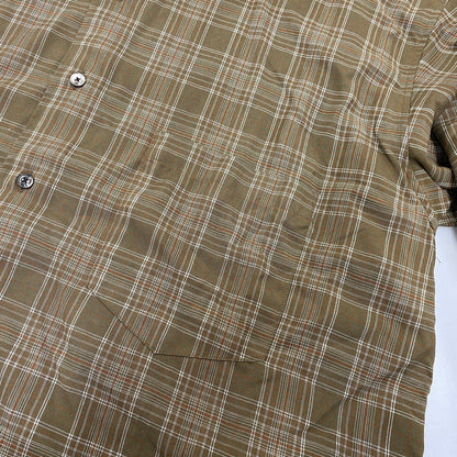 【中古品】【メンズ】 ANCELLM アンセルム ANC-SH80 AGING RAYON CHECK SHIRT エイジング レーヨン チェック シャツ トップス 140-260703-kh-09-izu サイズ：1 カラー：オリーブ系 万代Net店