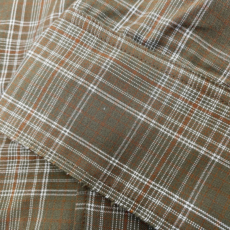 【中古品】【メンズ】 ANCELLM アンセルム ANC-SH80 AGING RAYON CHECK SHIRT エイジング レーヨン チェック シャツ トップス 140-260703-kh-09-izu サイズ：1 カラー：オリーブ系 万代Net店