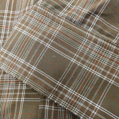 【中古品】【メンズ】 ANCELLM アンセルム ANC-SH80 AGING RAYON CHECK SHIRT エイジング レーヨン チェック シャツ トップス 140-260703-kh-09-izu サイズ：1 カラー：オリーブ系 万代Net店