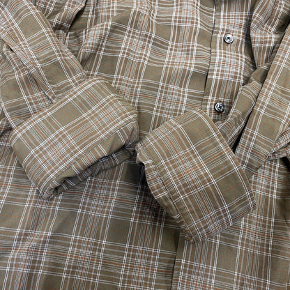 【中古品】【メンズ】 ANCELLM アンセルム ANC-SH80 AGING RAYON CHECK SHIRT エイジング レーヨン チェック シャツ トップス 140-260703-kh-09-izu サイズ：1 カラー：オリーブ系 万代Net店