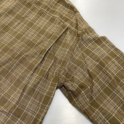 【中古品】【メンズ】 ANCELLM アンセルム ANC-SH80 AGING RAYON CHECK SHIRT エイジング レーヨン チェック シャツ トップス 140-260703-kh-09-izu サイズ：1 カラー：オリーブ系 万代Net店