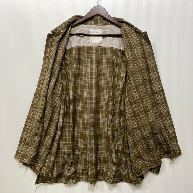 【中古品】【メンズ】 ANCELLM アンセルム ANC-SH80 AGING RAYON CHECK SHIRT エイジング レーヨン チェック シャツ トップス 140-260703-kh-09-izu サイズ：1 カラー：オリーブ系 万代Net店