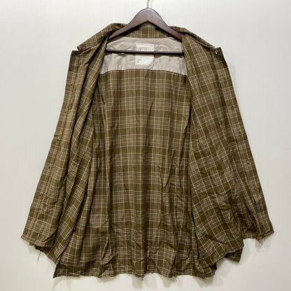 【中古品】【メンズ】 ANCELLM アンセルム ANC-SH80 AGING RAYON CHECK SHIRT エイジング レーヨン チェック シャツ トップス 140-260703-kh-09-izu サイズ：1 カラー：オリーブ系 万代Net店