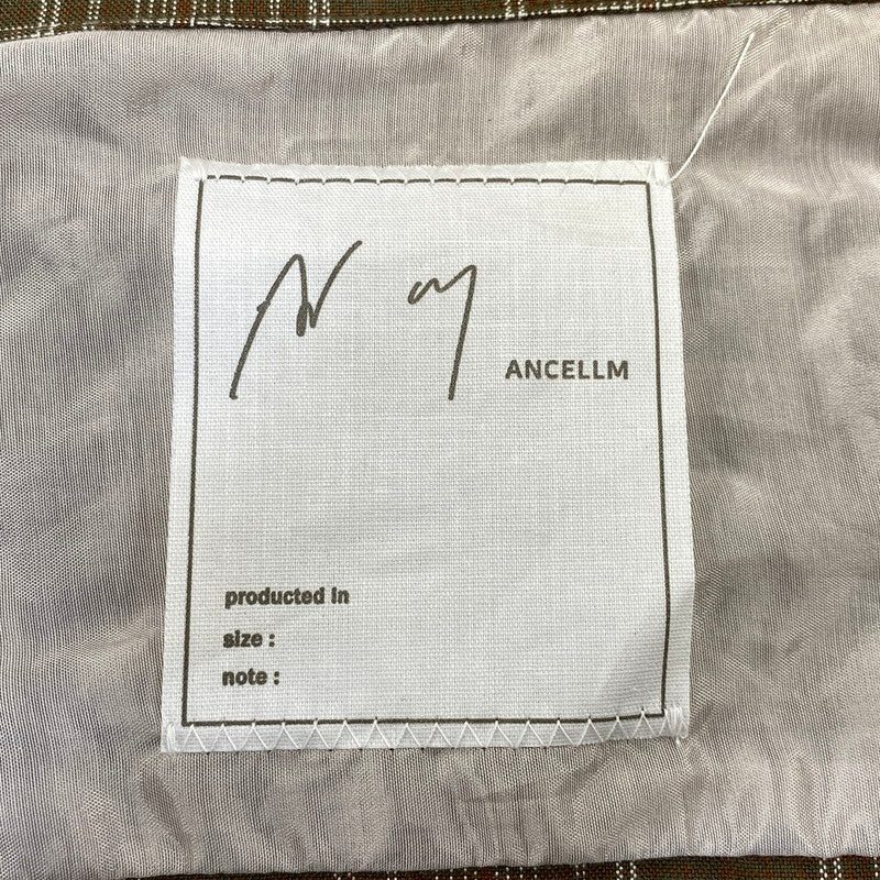 【中古品】【メンズ】 ANCELLM アンセルム ANC-SH80 AGING RAYON CHECK SHIRT エイジング レーヨン チェック シャツ トップス 140-260703-kh-09-izu サイズ：1 カラー：オリーブ系 万代Net店