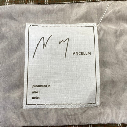【中古品】【メンズ】 ANCELLM アンセルム ANC-SH80 AGING RAYON CHECK SHIRT エイジング レーヨン チェック シャツ トップス 140-260703-kh-09-izu サイズ：1 カラー：オリーブ系 万代Net店