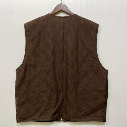【中古品】【メンズ】 ST.JOHN'S BAY セントジョンズベイ 4-POCKET LEATHER VEST 4ポケット レザー ベスト トップス 146-260703-kh-10-izu サイズ：L カラー：ブラウン 万代Net店