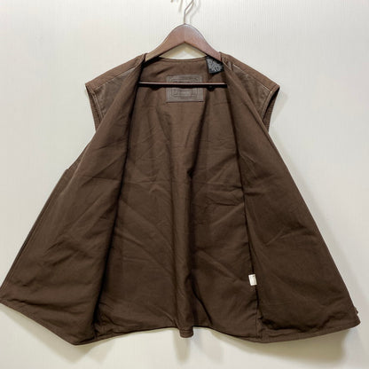 【中古品】【メンズ】 ST.JOHN'S BAY セントジョンズベイ 4-POCKET LEATHER VEST 4ポケット レザー ベスト トップス 146-260703-kh-10-izu サイズ：L カラー：ブラウン 万代Net店