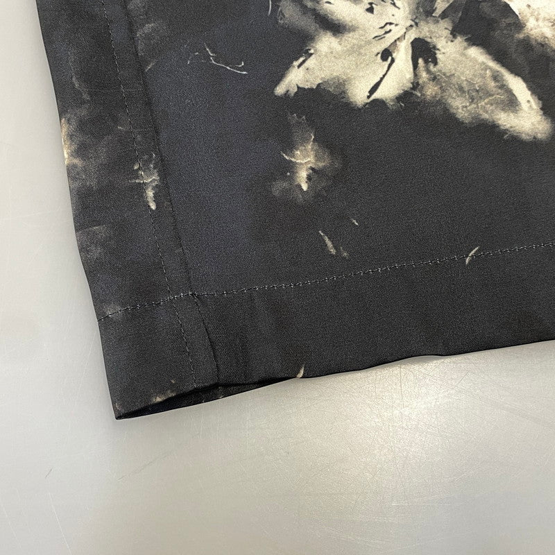 【中古品】【メンズ】 JUHA ユハ 10230704-1 FLORAL SS SHIRT フローラル ショートスリーブ シャツ トップス 140-260703-kh-07-izu サイズ：3 カラー：ブラック×ホワイト系 万代Net店