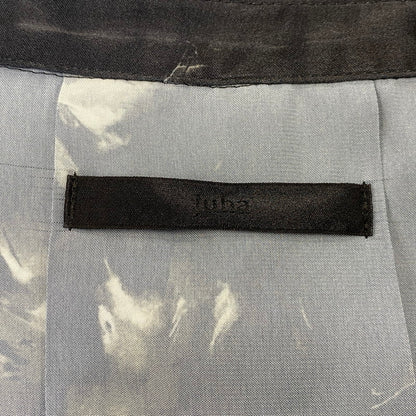 【中古品】【メンズ】 JUHA ユハ 10230704-1 FLORAL SS SHIRT フローラル ショートスリーブ シャツ トップス 140-260703-kh-07-izu サイズ：3 カラー：ブラック×ホワイト系 万代Net店