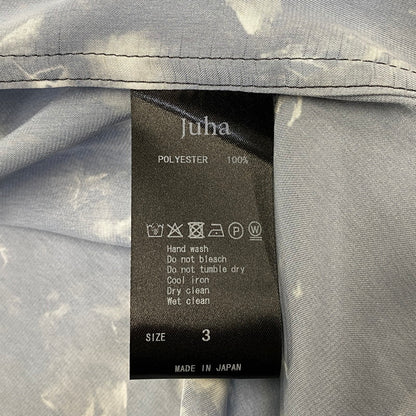 【中古品】【メンズ】 JUHA ユハ 10230704-1 FLORAL SS SHIRT フローラル ショートスリーブ シャツ トップス 140-260703-kh-07-izu サイズ：3 カラー：ブラック×ホワイト系 万代Net店