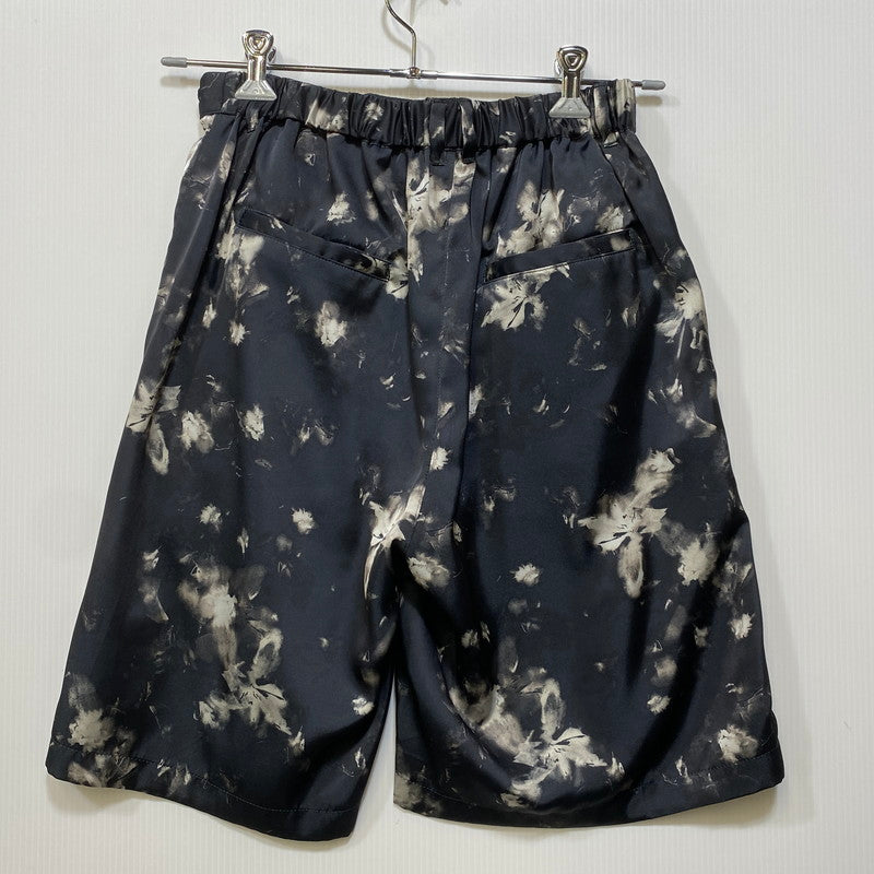 【中古品】【メンズ】 JUHA ユハ 10230804-2 FLORAL EASY SHORTS フローラル イージー ショーツ ショートパンツ ボトムス 151-260703-kh-08-izu サイズ：4 カラー：ブラック×ホワイト系 万代Net店