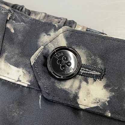 【中古品】【メンズ】 JUHA ユハ 10230804-2 FLORAL EASY SHORTS フローラル イージー ショーツ ショートパンツ ボトムス 151-260703-kh-08-izu サイズ：4 カラー：ブラック×ホワイト系 万代Net店