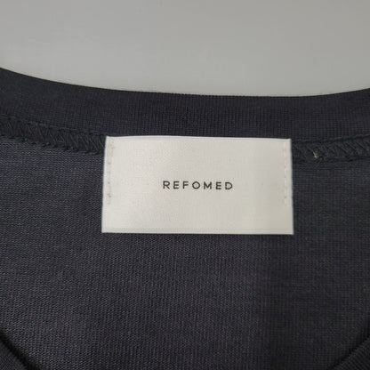 【中古美品】【メンズ】 REFOMED リフォメッド RECU-YN01 WOOL BASE ウール Tシャツ トップス 140-260706-kh-15-izu サイズ：180 カラー：ブラック 万代Net店