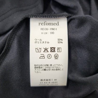 【中古美品】【メンズ】 REFOMED リフォメッド RECU-YN01 WOOL BASE ウール Tシャツ トップス 140-260706-kh-15-izu サイズ：180 カラー：ブラック 万代Net店