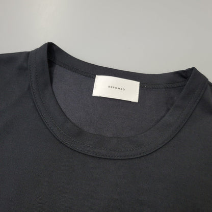 【中古美品】【メンズ】 REFOMED リフォメッド RECU-YN01 WOOL BASE ウール Tシャツ トップス 140-260706-kh-15-izu サイズ：180 カラー：ブラック 万代Net店