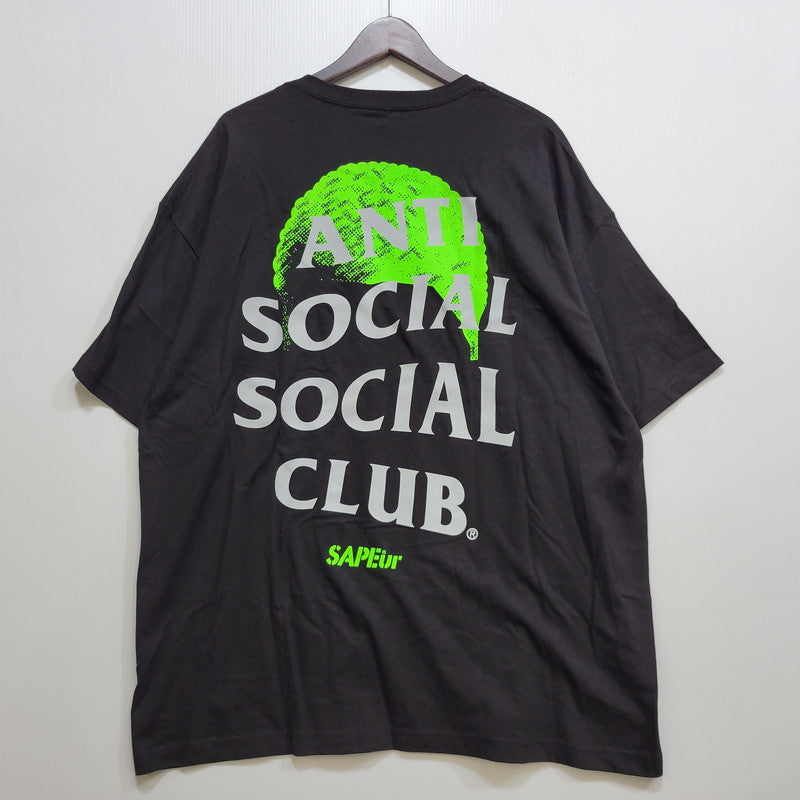 【中古品】【メンズ】 SAPEUR サプール × ANTI SOCIAL SOCIAL CLUB アンチソーシャルソーシャルクラブ BACK PRINT S/S TEE A0022-310 バックプリント 半袖 Tシャツ 142-260707-as-06-izu サイズ：XXL カラー：ブラック 万代Net店