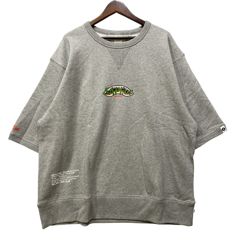 【中古美品】【メンズ】 SAPEUR サプール A0022-179 SHARKMOUTH SS SWEAT シャークマウス ショートスリーブ スウェット トップス 142-260704-kh-10-izu サイズ：XXL カラー：グレー 万代Net店