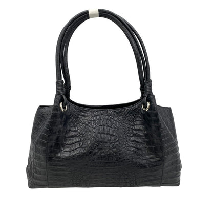 【中古品】【レディース】 UNKNOWN CAIMAN GENUINE HAND BAG ハンド バッグ カバン 188-260704-kh-07-izu カラー：ブラック 万代Net店