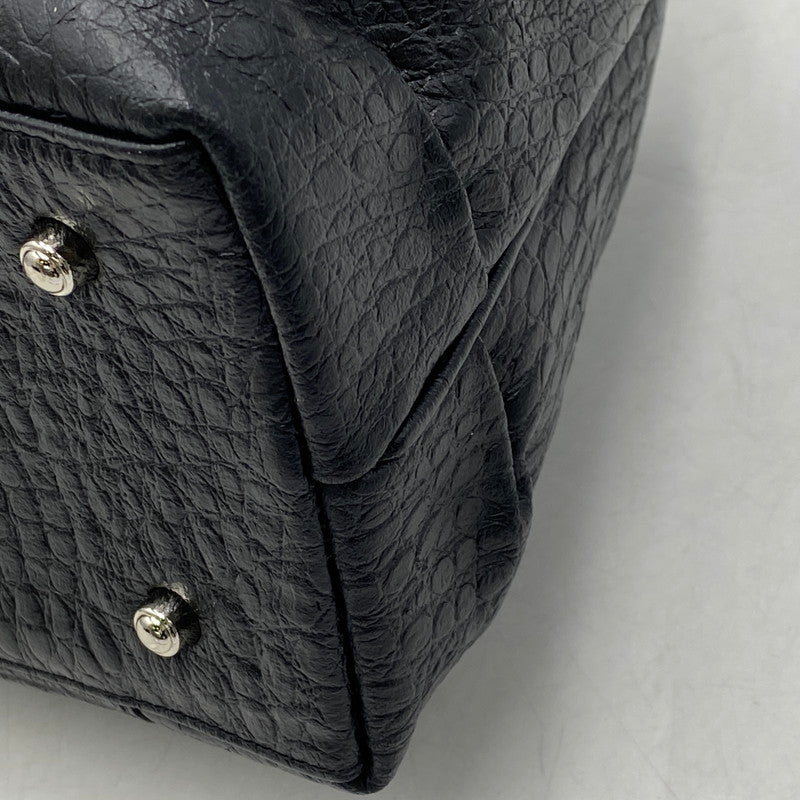 【中古品】【レディース】 UNKNOWN CAIMAN GENUINE HAND BAG ハンド バッグ カバン 188-260704-kh-07-izu カラー：ブラック 万代Net店
