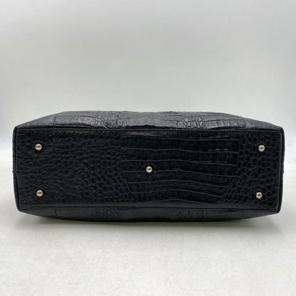 【中古品】【レディース】 UNKNOWN CAIMAN GENUINE HAND BAG ハンド バッグ カバン 188-260704-kh-07-izu カラー：ブラック 万代Net店
