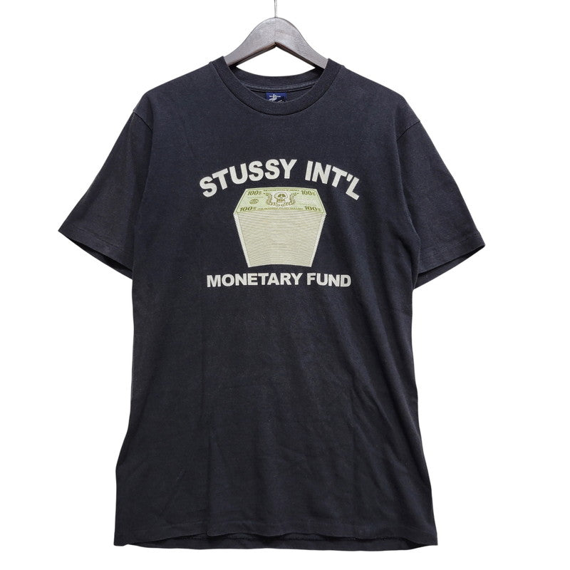 【中古品】【メンズ】 OLD STUSSY オールドステューシー MONETARY FUND PRINT TEE プリント Tシャツ 半袖 142-260707-as-07-izu サイズ：M カラー：ブラック系 万代Net店