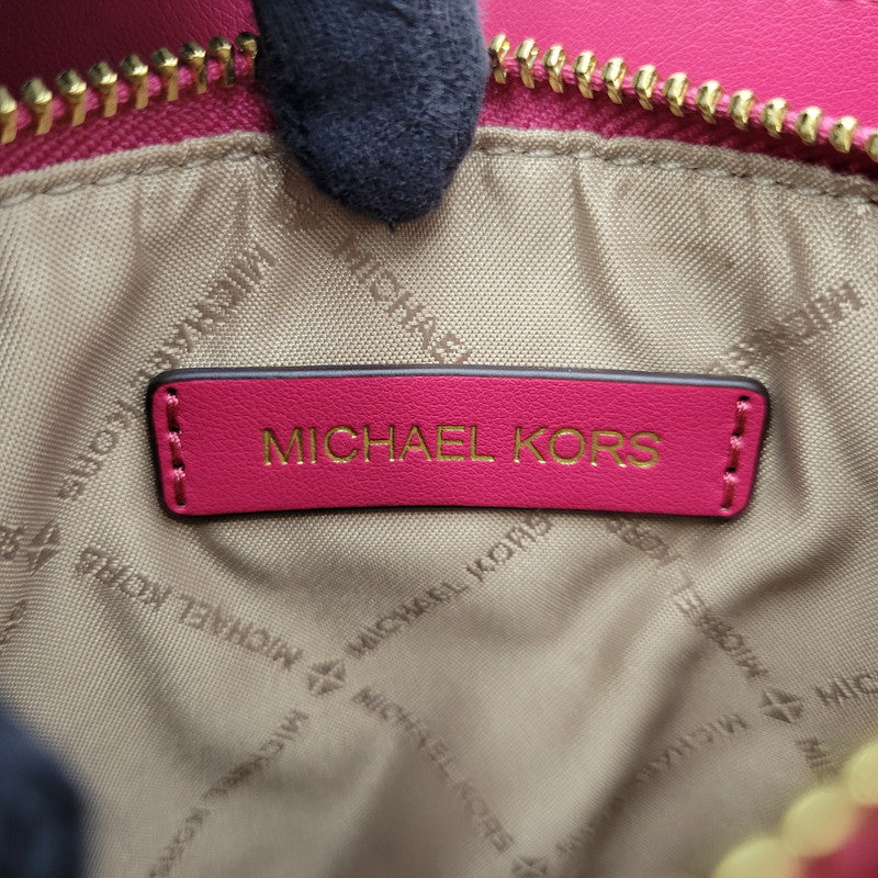 【中古品】【レディース】 Michael Kors マイケルコース MERCER 35S1GM9M2B マーサー ミディアム メッセンジャー バッグ カバン 鞄 188-260708-as-19-izu カラー：ブラウン×ピンク系 万代Net店