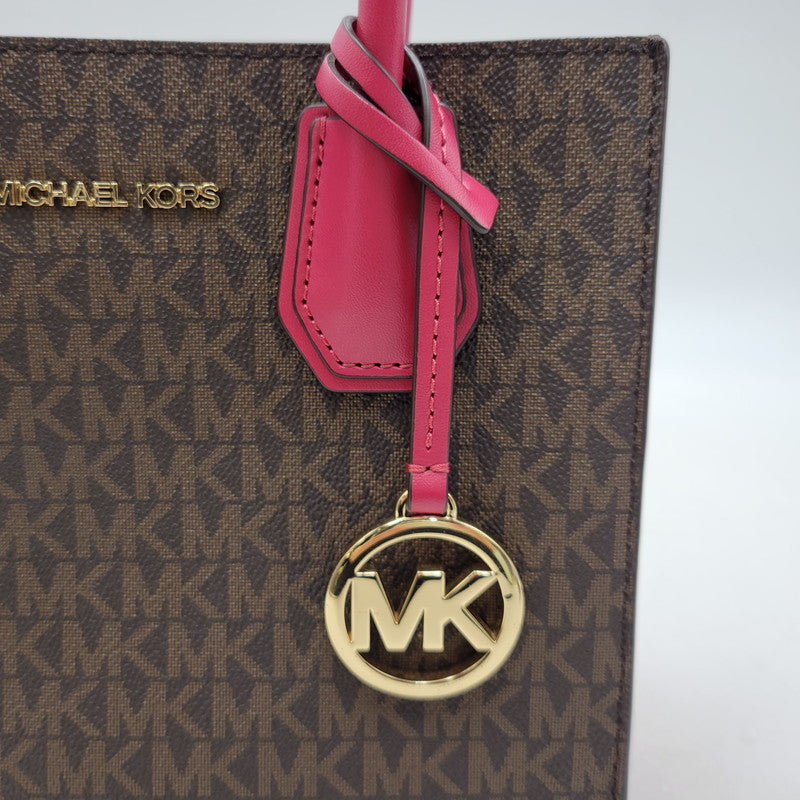 【中古品】【レディース】 Michael Kors マイケルコース MERCER 35S1GM9M2B マーサー ミディアム メッセンジャー バッグ カバン 鞄 188-260708-as-19-izu カラー：ブラウン×ピンク系 万代Net店