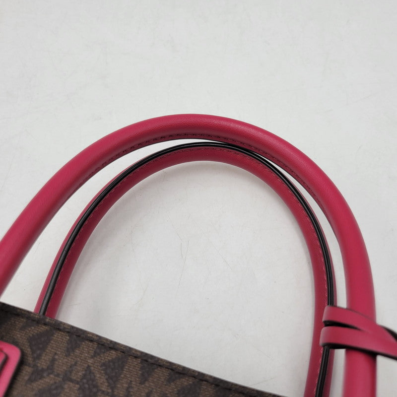 【中古品】【レディース】 Michael Kors マイケルコース MERCER 35S1GM9M2B マーサー ミディアム メッセンジャー バッグ カバン 鞄 188-260708-as-19-izu カラー：ブラウン×ピンク系 万代Net店