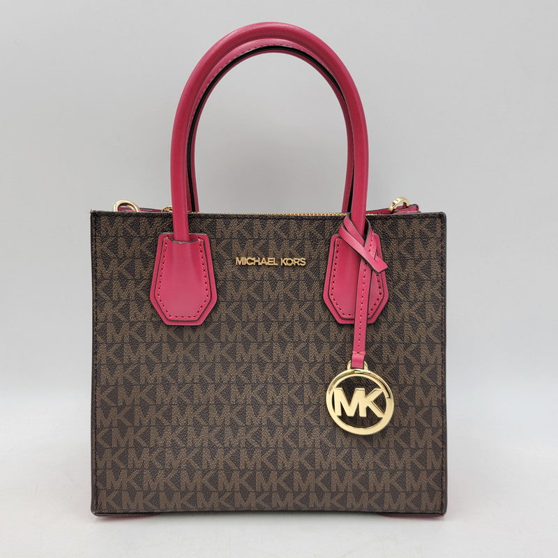 【中古品】【レディース】 Michael Kors マイケルコース MERCER 35S1GM9M2B マーサー ミディアム メッセンジャー バッグ カバン 鞄 188-260708-as-19-izu カラー：ブラウン×ピンク系 万代Net店