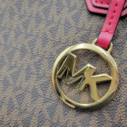 【中古品】【レディース】 Michael Kors マイケルコース MERCER 35S1GM9M2B マーサー ミディアム メッセンジャー バッグ カバン 鞄 188-260708-as-19-izu カラー：ブラウン×ピンク系 万代Net店
