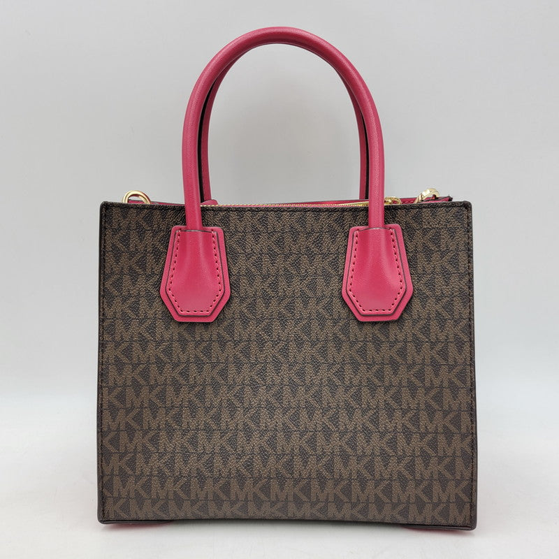 【中古品】【レディース】 Michael Kors マイケルコース MERCER 35S1GM9M2B マーサー ミディアム メッセンジャー バッグ カバン 鞄 188-260708-as-19-izu カラー：ブラウン×ピンク系 万代Net店