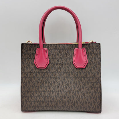 【中古品】【レディース】 Michael Kors マイケルコース MERCER 35S1GM9M2B マーサー ミディアム メッセンジャー バッグ カバン 鞄 188-260708-as-19-izu カラー：ブラウン×ピンク系 万代Net店