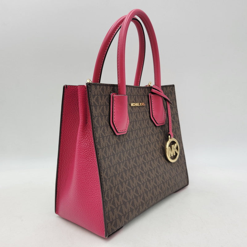 【中古品】【レディース】 Michael Kors マイケルコース MERCER 35S1GM9M2B マーサー ミディアム メッセンジャー バッグ カバン 鞄 188-260708-as-19-izu カラー：ブラウン×ピンク系 万代Net店