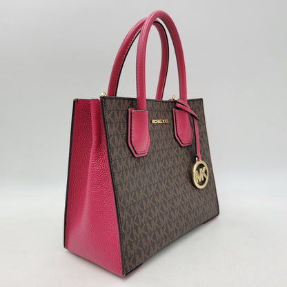 【中古品】【レディース】 Michael Kors マイケルコース MERCER 35S1GM9M2B マーサー ミディアム メッセンジャー バッグ カバン 鞄 188-260708-as-19-izu カラー：ブラウン×ピンク系 万代Net店