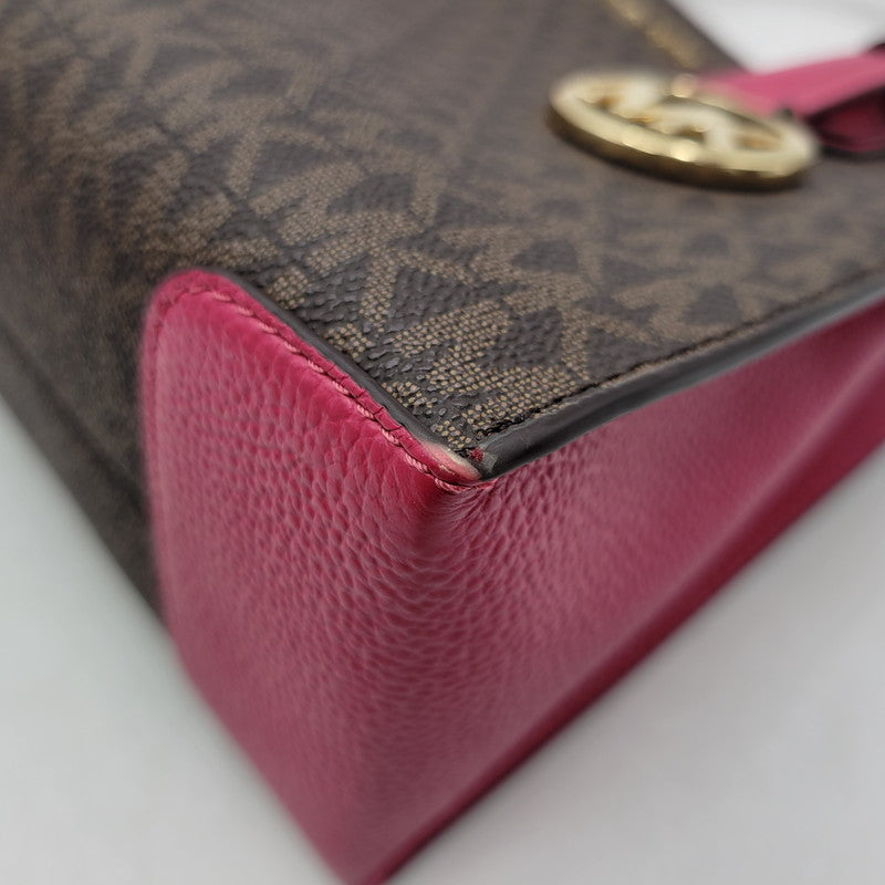 【中古品】【レディース】 Michael Kors マイケルコース MERCER 35S1GM9M2B マーサー ミディアム メッセンジャー バッグ カバン 鞄 188-260708-as-19-izu カラー：ブラウン×ピンク系 万代Net店