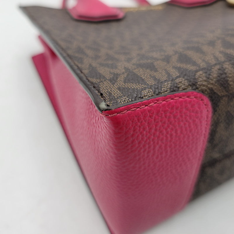 【中古品】【レディース】 Michael Kors マイケルコース MERCER 35S1GM9M2B マーサー ミディアム メッセンジャー バッグ カバン 鞄 188-260708-as-19-izu カラー：ブラウン×ピンク系 万代Net店